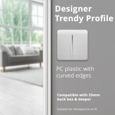Trendiswitch White 1 Gang 2 Way 10 Amp Switch