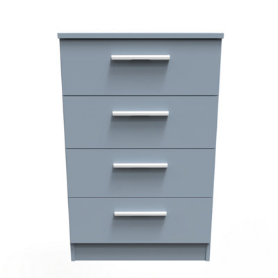 Trent 4 Drawer Midi Chest in Denim (Ready Assembled)