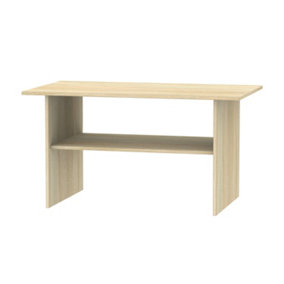Trent Coffee Table in White Gloss & Bardolino Oak (Ready Assembled)