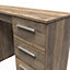 Trent Double Pedestal Desk in Vintage Oak (Ready Assembled)
