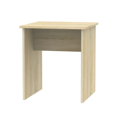 Trent Lamp Table in White Gloss & Bardolino Oak (Ready Assembled)