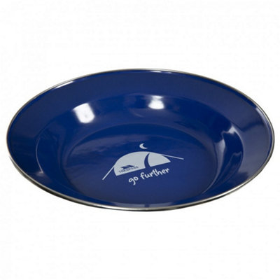 Trespass Davo Enamel Camping Plate Blue (One Size) DIY at B&Q