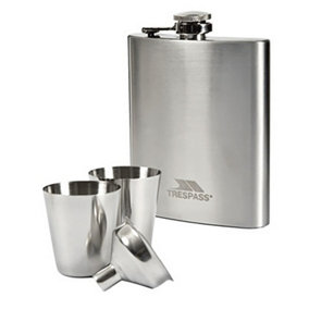 Trespass Dramcask Stainless Steel Hip Flask Silver (One Size)