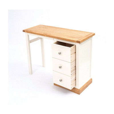 Trevi 3 Drawer Desk - Dressing Table Chrome Knob