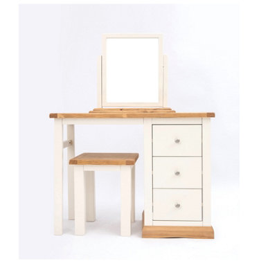 Trevi 3 Drawer Dressing Table Set Chrome Knob