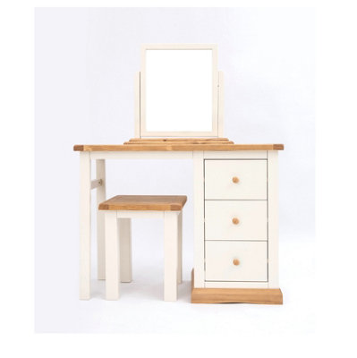 Trevi 3 Drawer Dressing Table Set Wood Knob