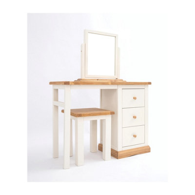 Trevi 3 Drawer Dressing Table Set Wood Knob