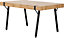 Treviso Dining Table - L90 x W150 x H76 cm - Light Oak Effect/Black