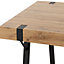 Treviso Dining Table - L90 x W150 x H76 cm - Light Oak Effect/Black