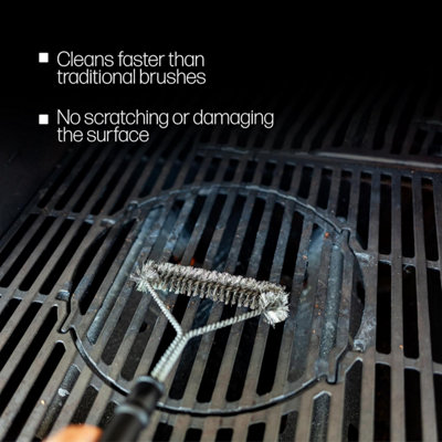 Triangle BBQ Grill Cleaning Brush 3-Sided Grill Cleaner with Bristles Deep Cleaning Wire Brush for BBQ Grills & Smoker Grates