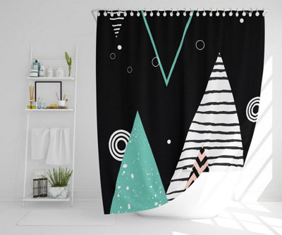 Triangles, Circles & Zig Zag Patterns (Shower Curtain) / Default Title Price Comparisons | Compare The Build