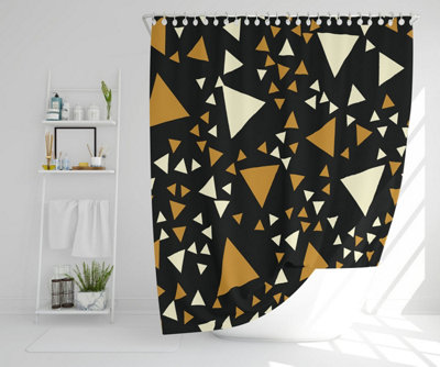 Triangles on Black (Shower Curtain) / Default Title Price Comparisons | Compare The Build
