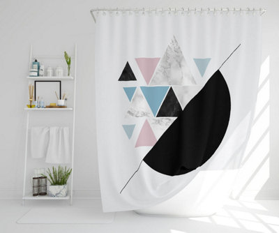 Triangles & Semi Circle Pattern (Shower Curtain) / Default Title Price Comparisons | Compare The Build