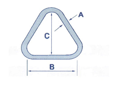 Triangular D Ring Delta Link 6MM x 40MM (Stainless Steel Webbing Marine ...