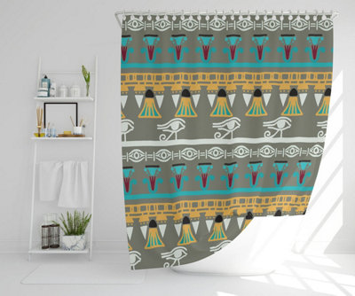 Tribal art, Egyptian vintage ethnic silhouettes (Shower Curtain) / Default Title Price Comparisons | Compare The Build