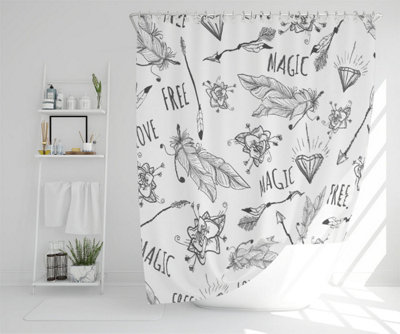 Tribal Feathers, arrows and diamonds (Shower Curtain) / Default Title Price Comparisons | Compare The Build