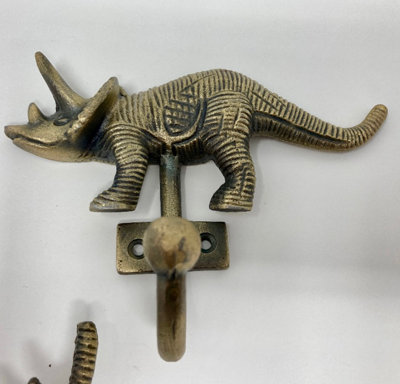 Triceratops Dinosaur Metal Hook