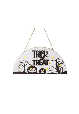 TRICK OR TREAT LED HANGING SIGN