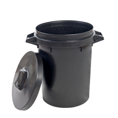 Trilanco Heavy Duty Dustbin Black (19.8 Gallons)