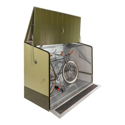 Trimetals ProtectaCycle Secure Bike Store with Ramp (Police Approved ...