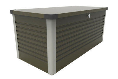 Trimetals Small 570L Weatherproof Patio Storage Box (135cm x 79cm x 73cm) Olive