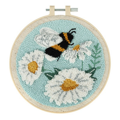 Trimits Bee and Flowers Embroidery Punch Needle Kit