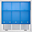 Trimmable Daylight Roller Blind with Round Eyelet and Metal Fittings from Furnished - Blue (W)210cm x (L)165cm