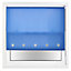 Trimmable Daylight Roller Blind with Round Eyelet and Metal Fittings from Furnished - Blue (W)210cm x (L)165cm