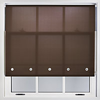Trimmable Daylight Roller Blind with Round Eyelet and Metal Fittings from Furnished - Mocha (W)120cm x (L)165cm