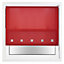Trimmable Daylight Roller Blind with Square Eyelets and Metal Fittings by Furnished - Red (W)240cm x (L)210cm