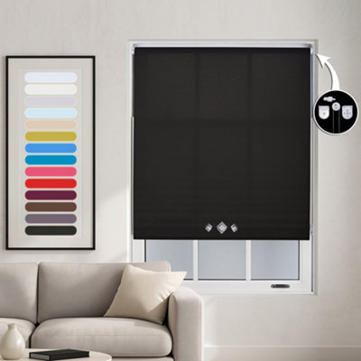 Trimmable Roller Blind with Triple Diamond Chrome Eyelet and Metal ...