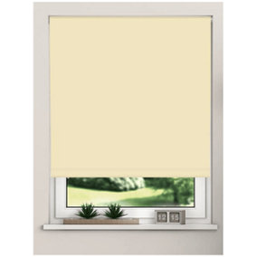 Trimmable Thermal Blackout Roller Blinds 165cm Drop x Width 50cm Cappuccino
