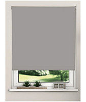 Trimmable Thermal Blackout Roller Blinds 165cm Drop x Width 70cm Light Grey