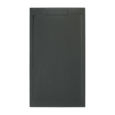 Trinity Rectangle Anthracite Slate Effect Shower Tray - 1200x800mm