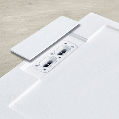 Trinity Rectangle Anthracite Slate Effect Shower Tray - 1600x800mm - 4