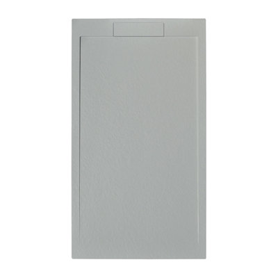 Trinity Rectangle White Slate Effect Shower Tray - 1700x700mm
