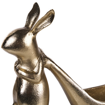 Trinket Dish Rabbit PROGO Metal Gold