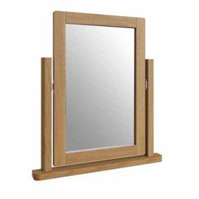 Trinket Mirror - Pine/Plywood/MDF - L50 x W6 x H55 cm - Rustic Oak