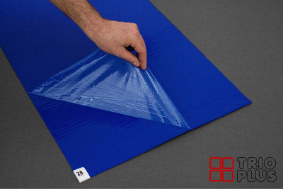 Trio Plus Cleanroom Sticky Tac Mats 90x60cm - Dirt and Contamination Control - Construction Sites, Hospitals, Tattoo Studios