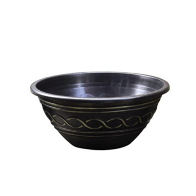 Trio Waterlily Pond Basket + Black and Gold Patio Pond Potted Plant - 4