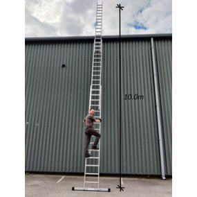 Triple Extension Ladder 3 x 15 Rung 10m Max Open Height 4.0m Closed