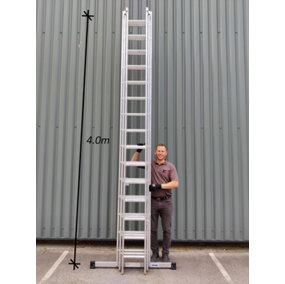 Triple Extension Ladder 3 x 15 Rung 10m Max Open Height 4.0m Closed