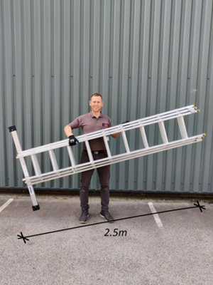 Triple Extension Ladder 3 x 9 Rung 5.5m Max Open Height 2.5m Closed
