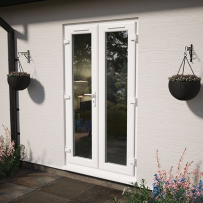 Triple glazed French Door Left hand master White Clear Glazed 1190 x 2090mm