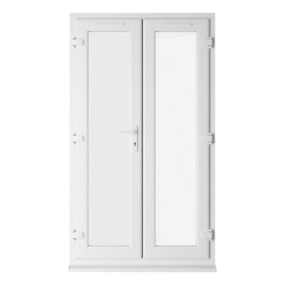 Triple glazed French Door Left hand master White Clear Glazed 1190 x 2090mm
