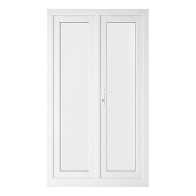 Triple glazed French Door Left hand master White Clear Glazed 1190 x 2090mm