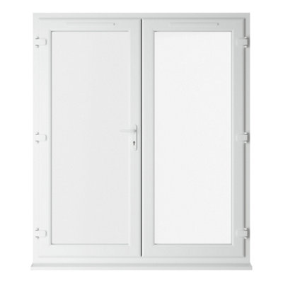 Triple glazed French Door Left hand master White Clear Glazed 1690 x 2055mm