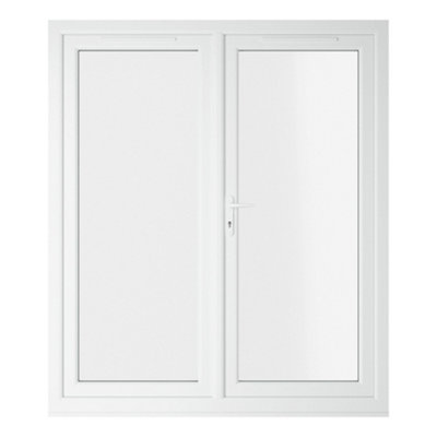 Triple glazed French Door Left hand master White Clear Glazed 1690 x 2055mm