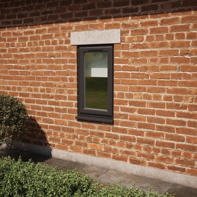 Triple Glazed Window Black/White Top Hung Opener Clear Glazed 610 x 1040mm 10 Year Guarantee with Free Delivery