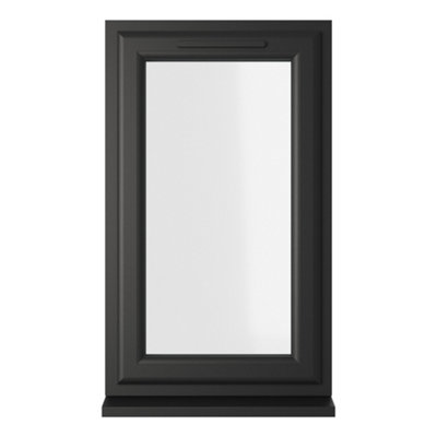 Triple Glazed Window Black/White Top Hung Opener Clear Glazed 610 x 1040mm 10 Year Guarantee with Free Delivery